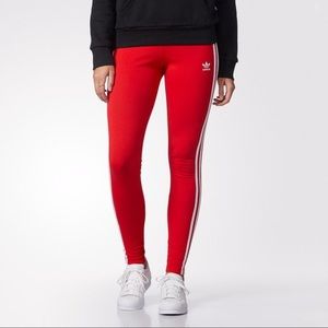 Red Adidas leggings